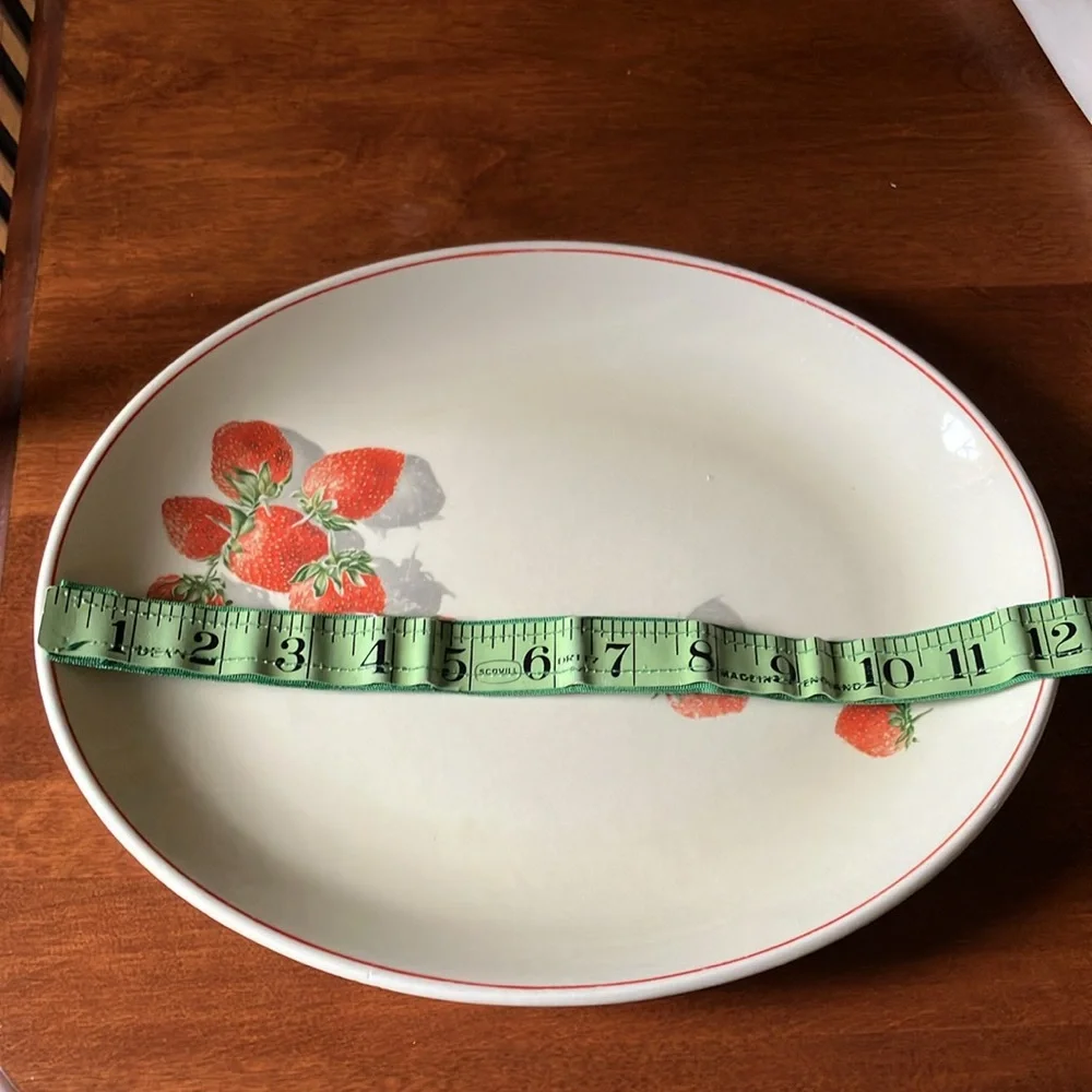 Vintage 12” strawberry shortcake serving dish platter plate EUC